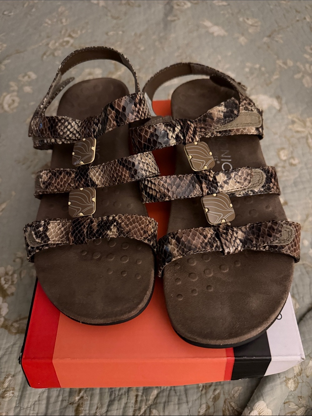 Vionic Rest Amber Orange and Brown Footwear - Casual Slip-On